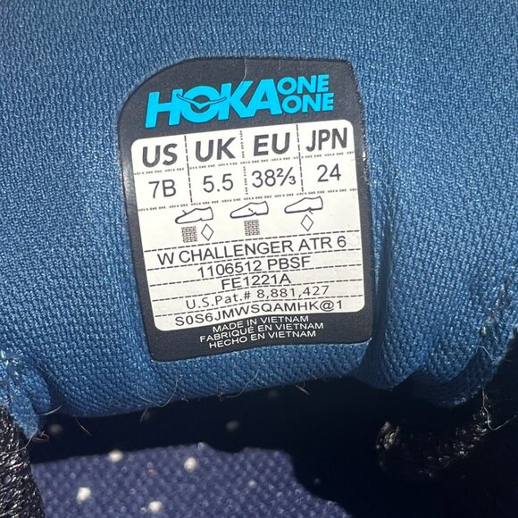 🏃‍♀️ HOKA Challenger ATR 6 Trail Runners Blue/Yellow Size 7B Excellent! ⚡️ - Picture 5 of 5